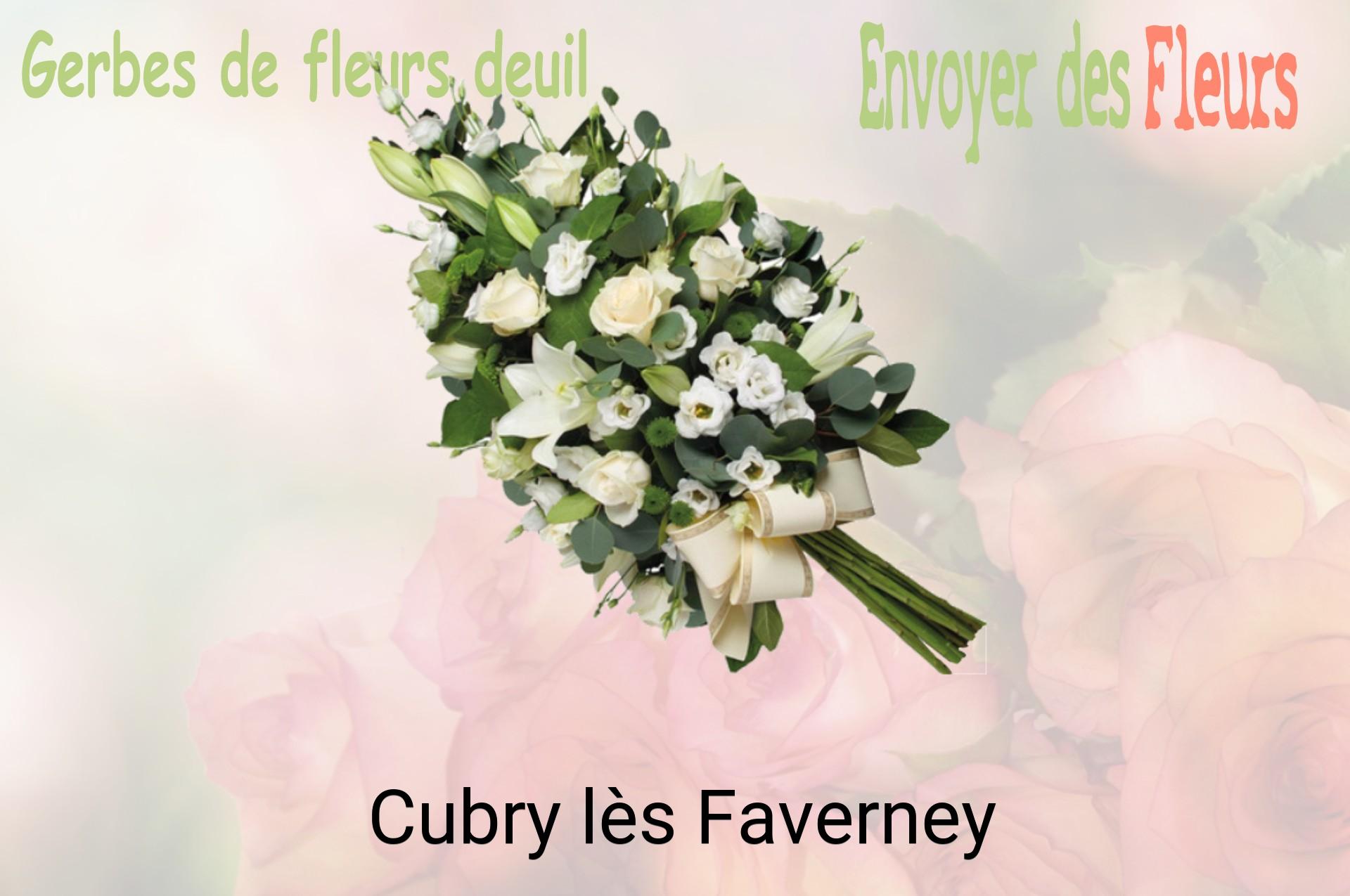 Gerbe de fleurs de deuil livrée à Cubry-lès-Faverney